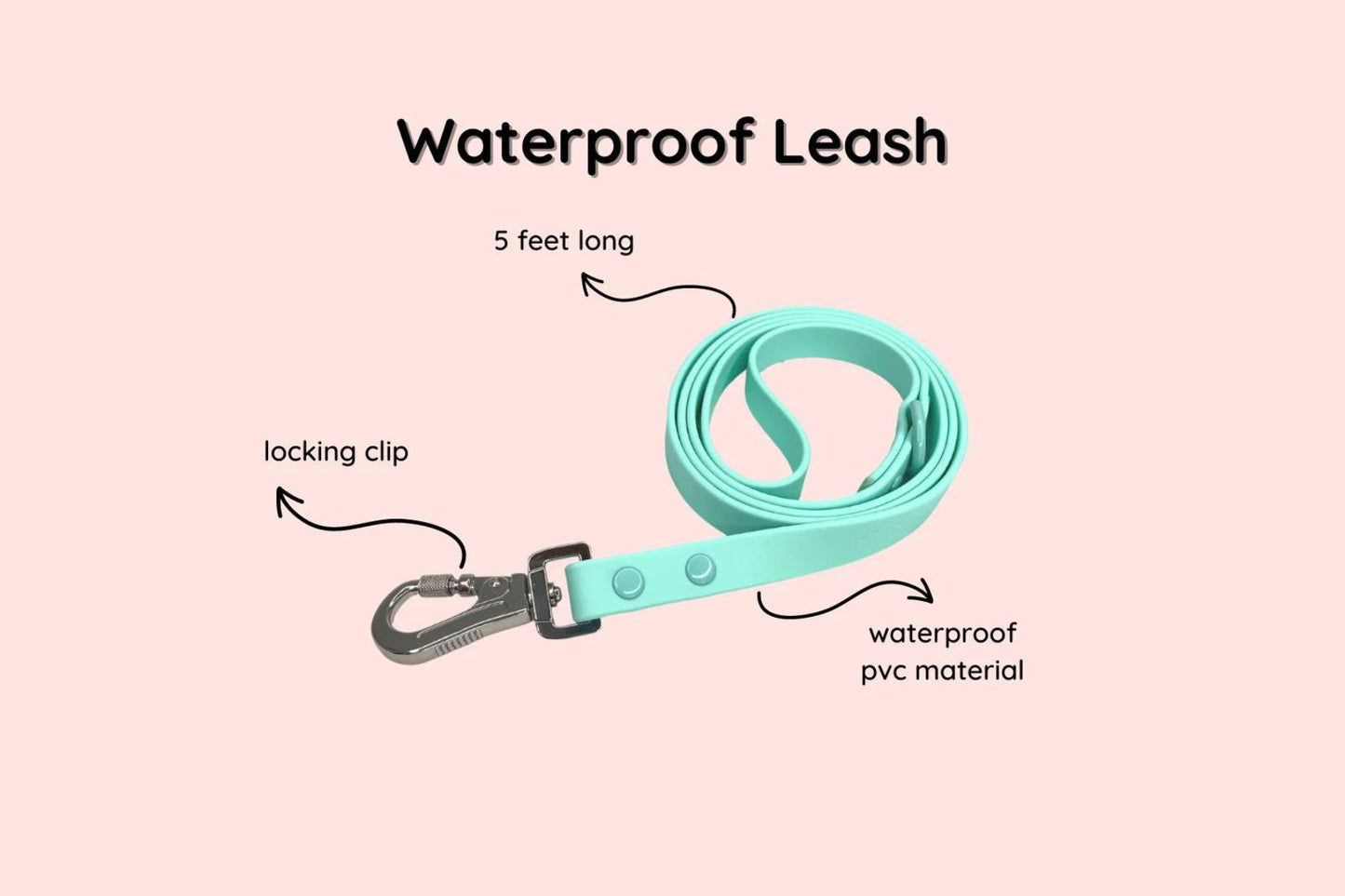Waterproof Dog Leash - Light Blue