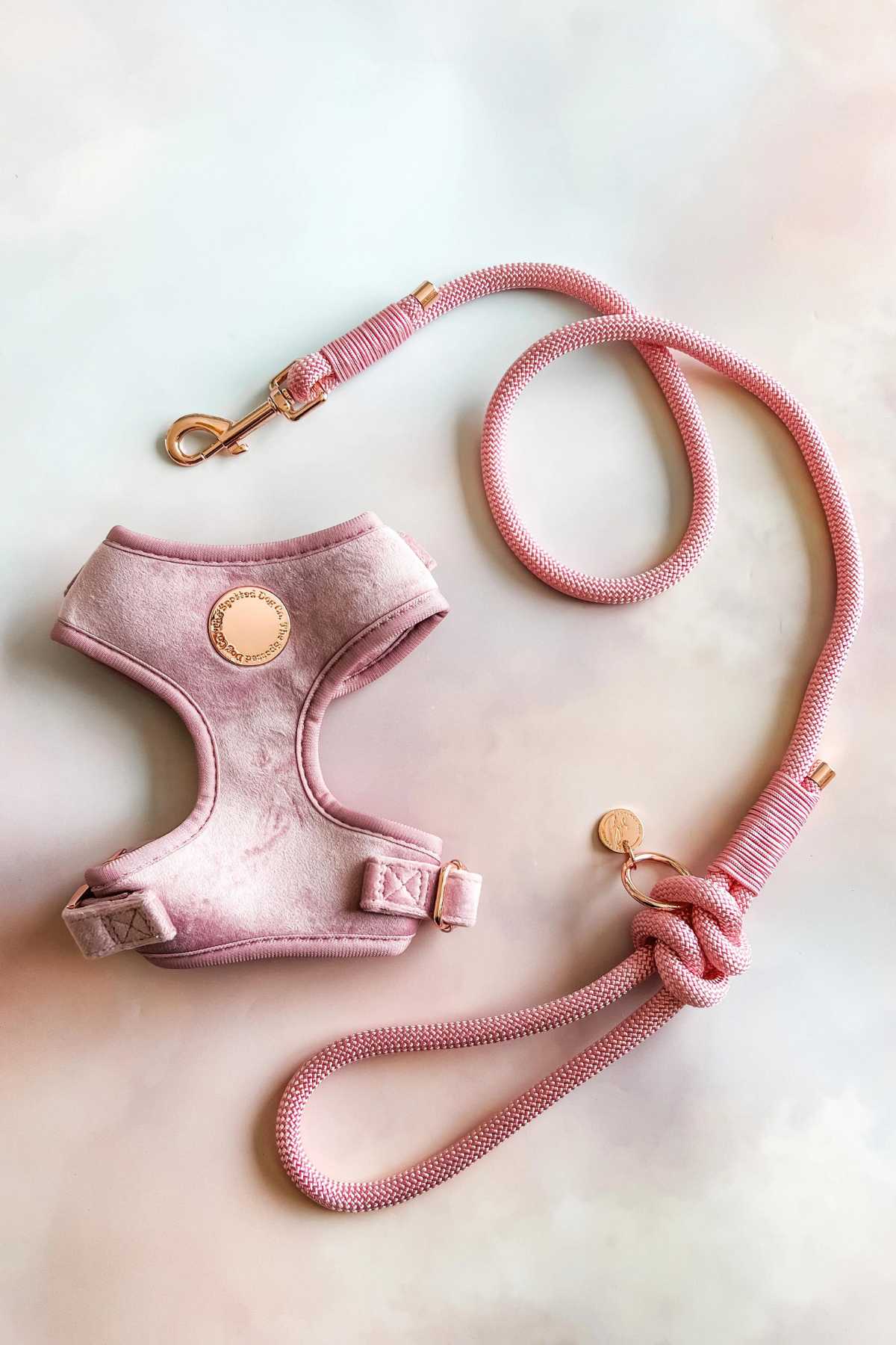 Velvet Pink Dog Harness