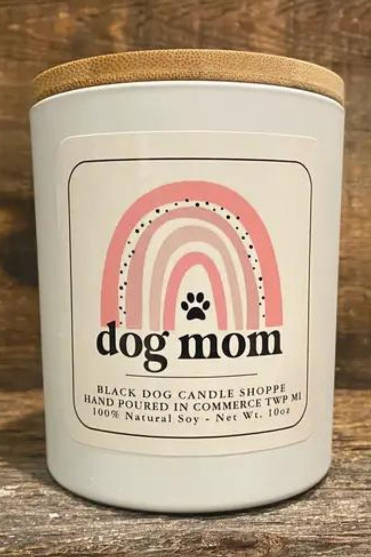 Pink Dog Mom Candle- White Sage & Citrus