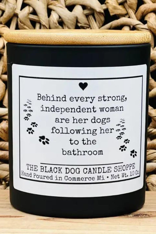 Candle - Behind Every Strong Independent Woman - Bourbon Butterscotch Sented